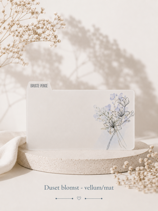 Duset blomst- vellum